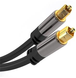 PremiumCord optický kábel Toslink M/M, Gold design prepojovací 0,5m čierny