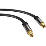 PremiumCord optický kábel Toslink M/M, Gold design prepojovací 1,5m čierny