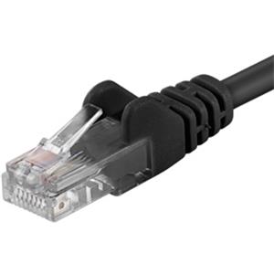 PremiumCord patch kábel RJ45, cat. 5e, UTP, 0,25m, čierny