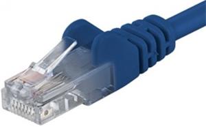 PremiumCord patch kábel RJ45, cat. 5e, UTP, 0,25m, modrý