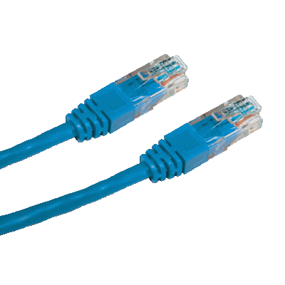 PremiumCord patch kábel RJ45, cat. 5e, UTP, 0,5m, modrý