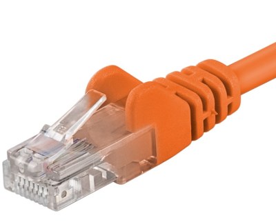 PremiumCord patch kábel RJ45, cat. 5e, UTP, 10,0m, oranžový