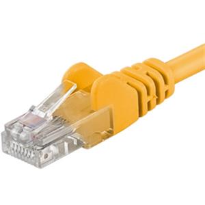 PremiumCord patch kábel RJ45, cat. 5e, UTP, 10,0m, žltý