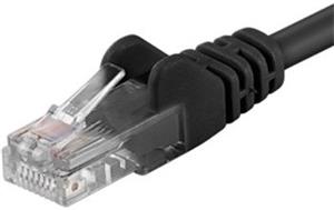 PremiumCord patch kábel RJ45, cat. 6, UTP, 0,25m, čierny