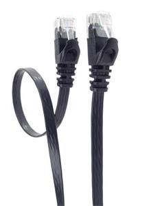 PremiumCord patch kábel RJ45, cat. 6, UTP, 0,5m, čierny, plochý