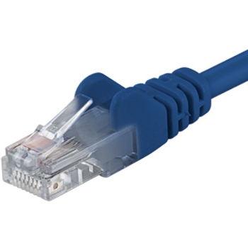 PremiumCord patch kábel RJ45, cat. 6, UTP, 0,5m, modrý