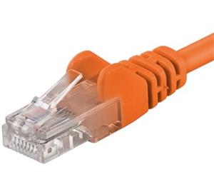 PremiumCord patch kábel RJ45, cat. 6, UTP, 0,5m, oranžový