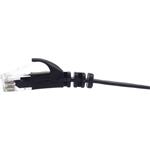 PremiumCord patch kábel RJ45, cat. 6, UTP, 1,0m, čierny, plochý