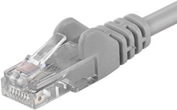 PremiumCord patch kábel RJ45, cat. 6, UTP, 1,0m, sivý