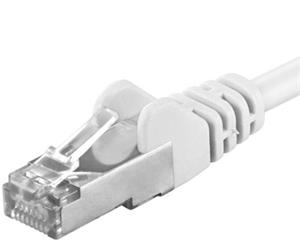 Premiumcord patch kábel RJ45, cat. 6a, S-FTP, 0,25m, biely