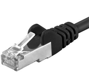 Premiumcord patch kábel RJ45, cat. 6a, S-FTP, 0,25m, čierny