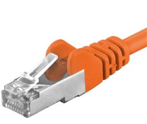 Premiumcord patch kábel RJ45, cat. 6a, S-FTP, 0,25m, oranžový