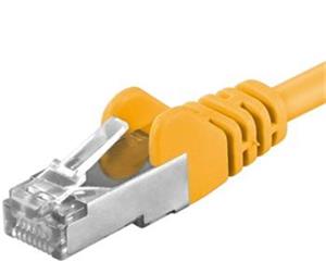 Premiumcord patch kábel RJ45, cat. 6a, S-FTP, 0,25m, žltý
