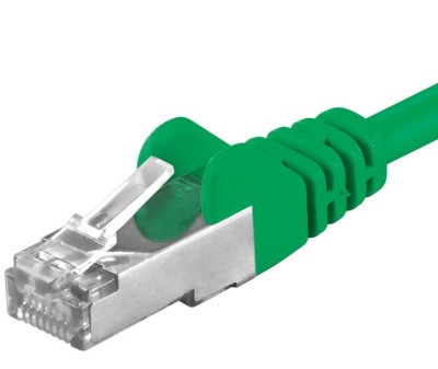 Premiumcord patch kábel RJ45, cat. 6a, S-FTP, 5,0m, zelený