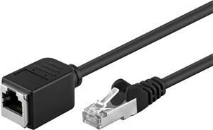 PremiumCord predlžovací patch kábel F/UTP RJ45-RJ45 M/F, 0,5m
