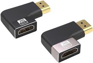 PremiumCord redukcia 8K HDMI A - HDMI A, F/M, zahnutá do pravého uhlu 90° - pravá