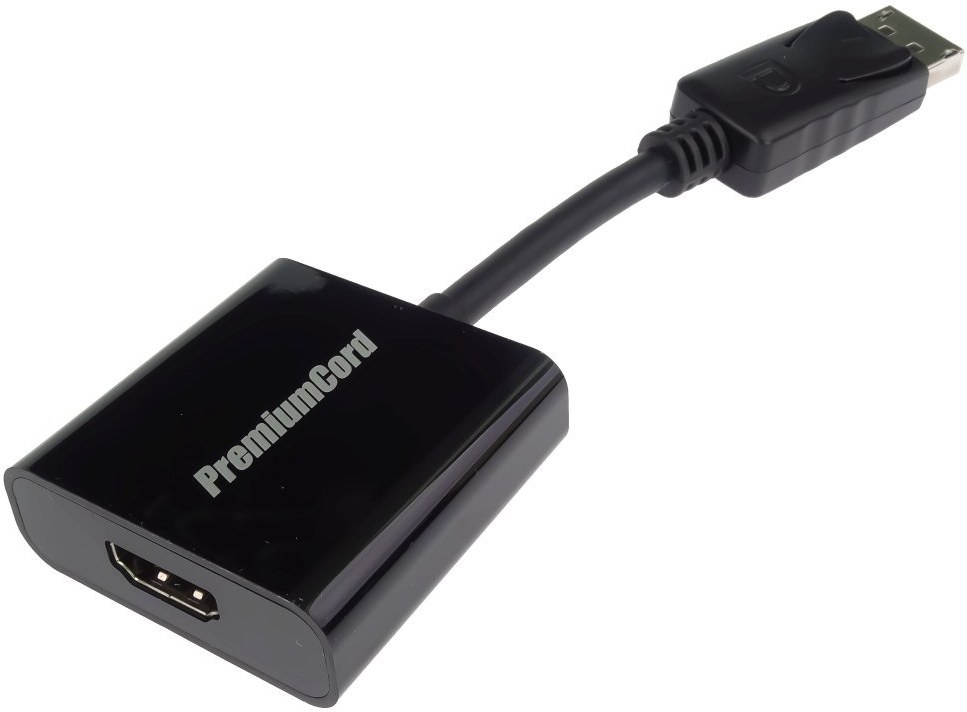 PremiumCord redukcia DisplayPort na HDMI M/F, káblová 0,15m