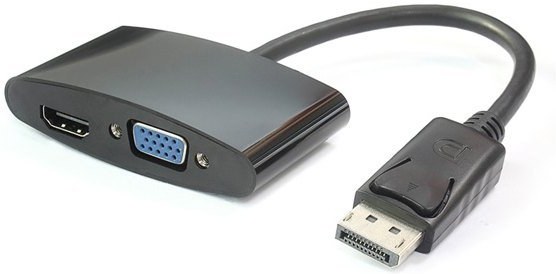 PremiumCord redukcia DisplayPort na VGA HDMI M/F, káblová 0,2m