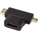 PremiumCord redukcia mini microHDMI na HDMI M/F, krátka