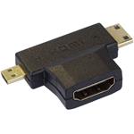 PremiumCord redukcia mini microHDMI na HDMI M/F, krátka