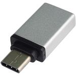 PremiumCord redukcia OTG USB-C na USB-A M/F, siva