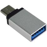 PremiumCord redukcia OTG USB-C na USB-A M/F, siva