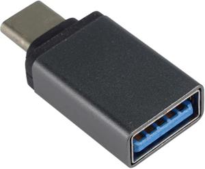 PremiumCord redukcia OTG USB-C na USB-A M/F, sivá