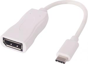 PremiumCord redukcia USB-C na  DisplayPort M/F, biela