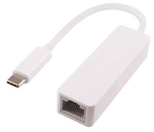 PremiumCord redukcia USB-C na RJ45 M/F, káblová, 0,20m