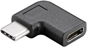 PremiumCord redukcia USB-C na USB-C M/F, zahnutý