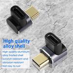 PremiumCord redukcia USB-C na USB-C, zahnutá, 40Gbps, Alumínium, 1ks