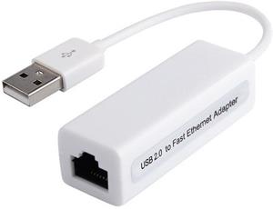 PremiumCord sieťový adaptér USB-RJ45 10/100 Mbps, biely