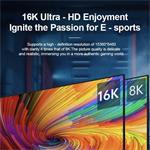 PremiumCord Ultra HD HDMI 2.2 kábel 16K@60Hz, 8K@240Hz, 4K@480Hz pozlátený, 1,0m, oplet