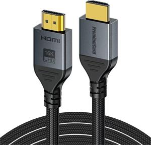PremiumCord Ultra HD HDMI 2.2 kábel 16K@60Hz, 8K@240Hz, 4K@480Hz pozlátený, 1,5m, oplet
