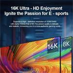 PremiumCord Ultra HD HDMI 2.2 kábel 16K@60Hz, 8K@240Hz, 4K@480Hz pozlátený, 2,0m, oplet