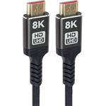PremiumCord ULTRA HDMI 2.1 High Speed + Ethernet kábel 8K@60Hz, pozlátené konektory, 0,5m, oplet