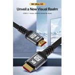 PremiumCord ULTRA HDMI 2.1 High Speed + Ethernet kábel 8K@60Hz, pozlátené konektory, 5,0m, oplet