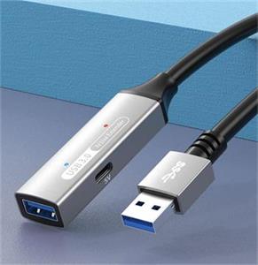 PremiumCord USB 3.2 repeater a predlžovací kábel samec - samica, 5Gbps Aluminium 10m