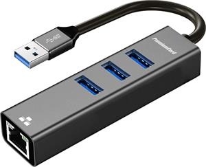PremiumCord USB-A Hub na LAN 10/100/1000Mbps + 3x USB 3.0