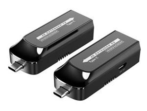 PremiumCord USB-C na USB-C extender cez Cat6/6A/7 rozlíšenie 4K@60Hz na 60m