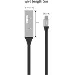 PremiumCord USB-C predlžovací kábel, 5 Gb/s, 15m, Aluminium, (rozbalené)