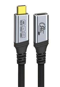 PremiumCord USB-C predlžovací kábel (USB 3.2 GEN 2x2), 5A, 240W, 20Gbps, 4K@60Hz, 2,0m