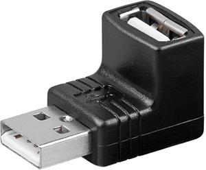 PremiumCord USB redukcia A-A, M/F 90°