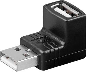 PremiumCord USB redukcia A-A, M/F, zahnutý
