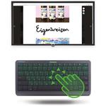 Prestigio Click&Touch, bezdrôtová klávesnica s touchpad-om, sivá