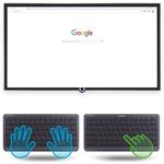 Prestigio Click&Touch, bezdrôtová klávesnica s touchpad-om, sivá