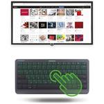 Prestigio Click&Touch, bezdrôtová klávesnica s touchpad-om, sivá