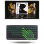 Prestigio Click&Touch, bezdrôtová klávesnica s touchpad-om, sivá