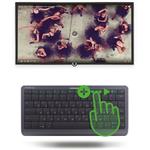 Prestigio Click&Touch, bezdrôtová klávesnica s touchpad-om, sivá