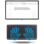 Prestigio Click&Touch, bezdrôtová klávesnica s touchpad-om, sivá